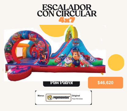 Escalador con Circular 4 x 7 - Paw Patrol - Pepe Monedas