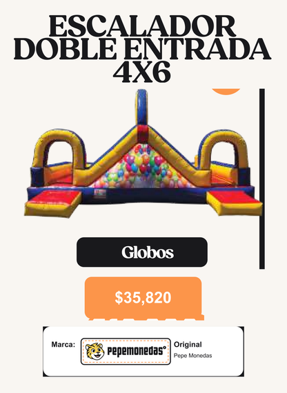 Escalador Doble Entrada 4 x 6 - Globos - Pepe Monedas