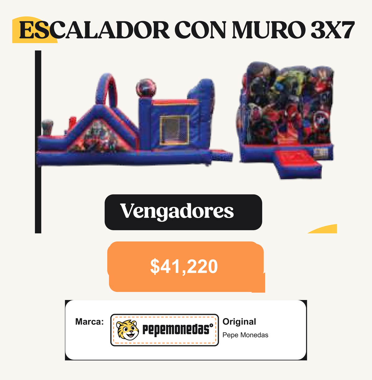 Escalador con Muro - Vengadores 3 x 7 - Pepe Monedas