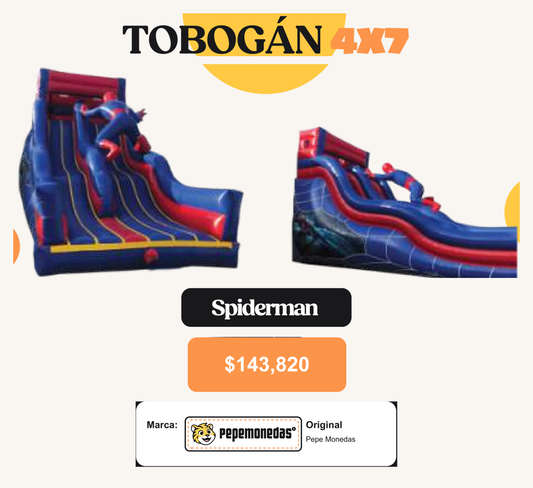 Tobogán Spiderman 4 x 7 - Pepe Monedas