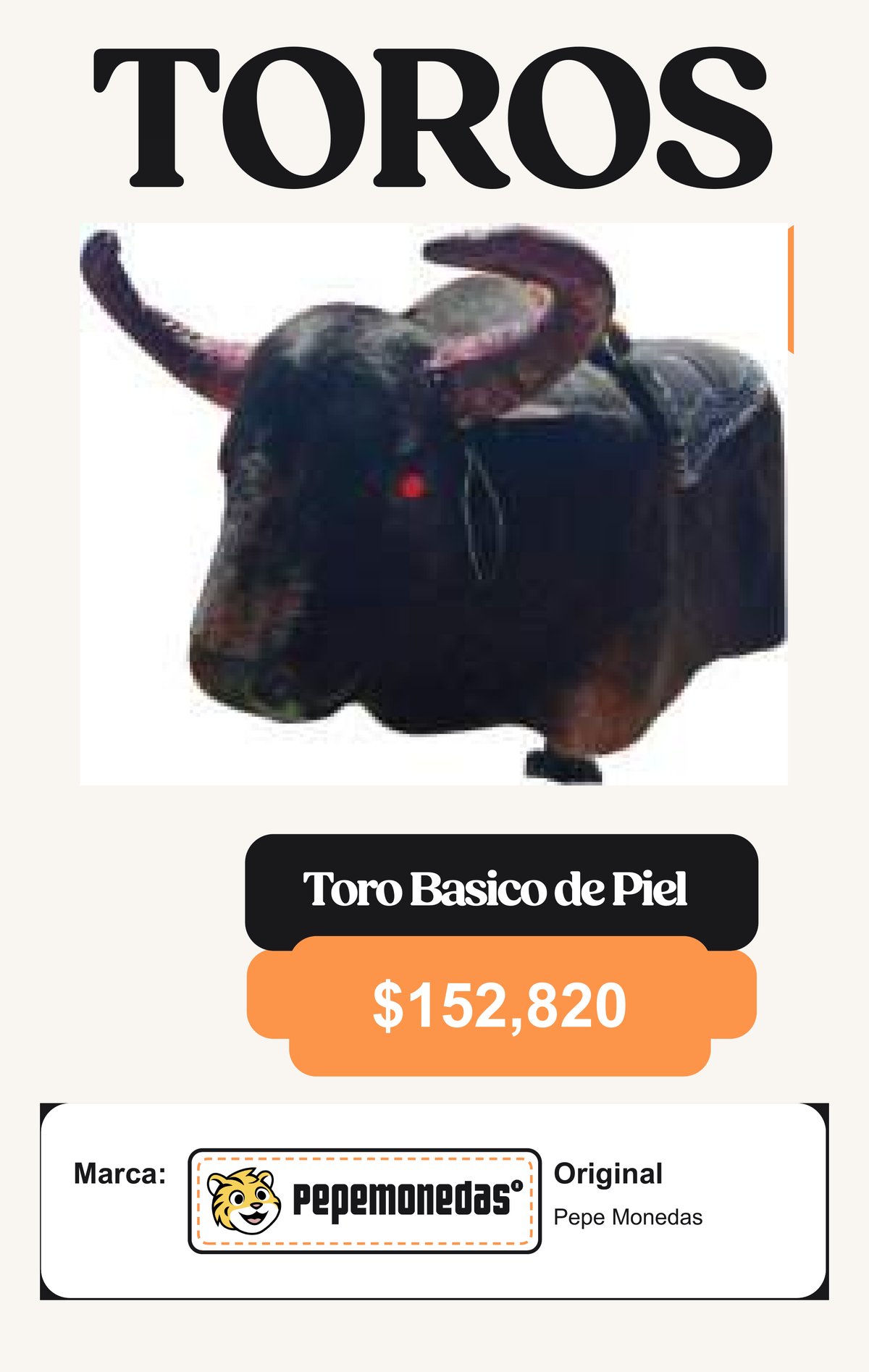 Toro Mecánico - Basico de Piel - Pepe Monedas