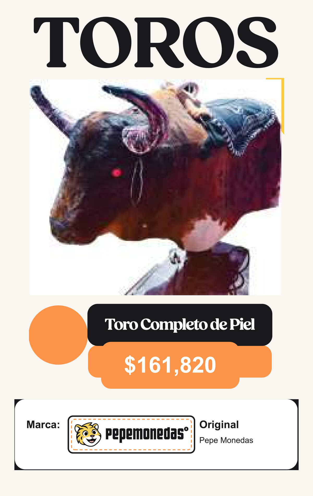 Toro Mecánico - Completo de Piel - Pepe Monedas