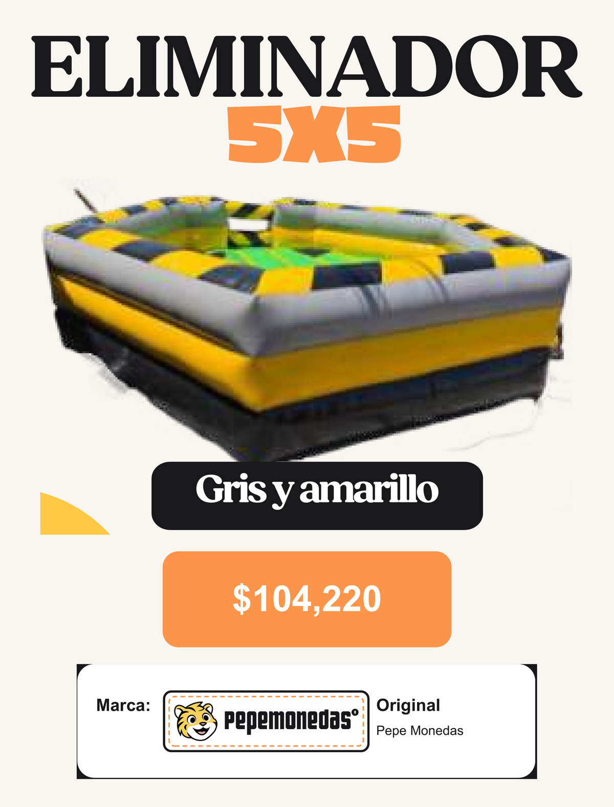 Eliminador 5 x 5 - Gris y amarillo - Pepe Monedas