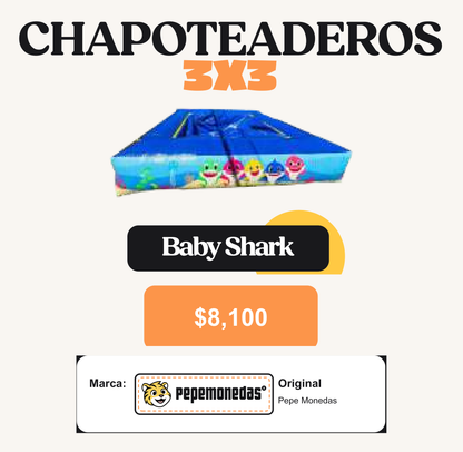 Chapoteadero 3 x 3 - Baby Shark - Pepe Monedas