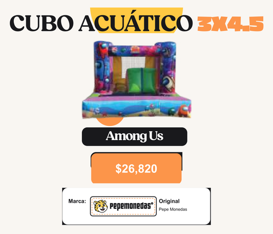 Cubo Acuático 3 x 4.5 - Among Us - Pepe Monedas