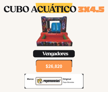 Cubo Acuático 3 x 4.5 - Vengadores - Pepe Monedas