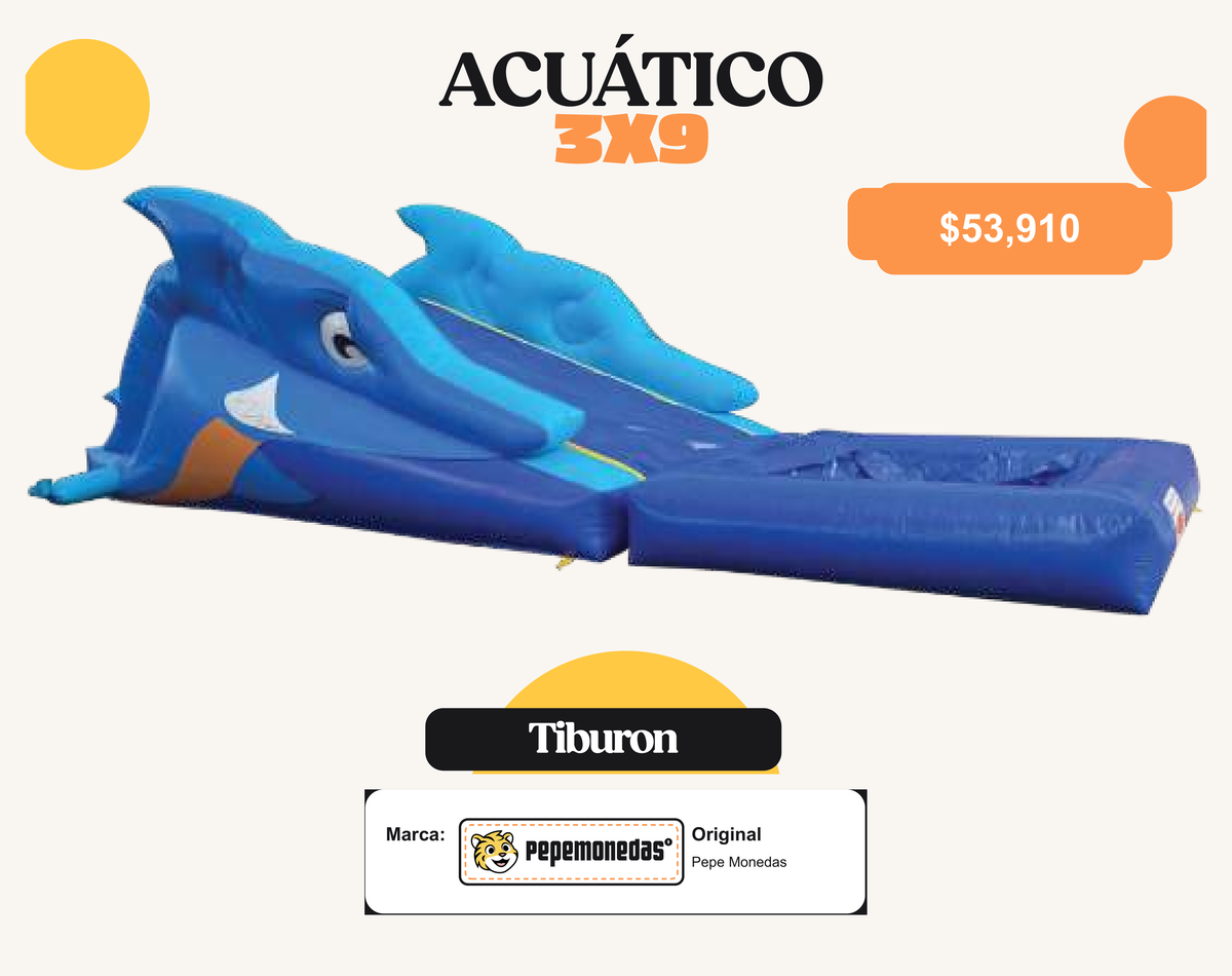 Acuático 3 x 9 - Tiburon - Pepe Monedas