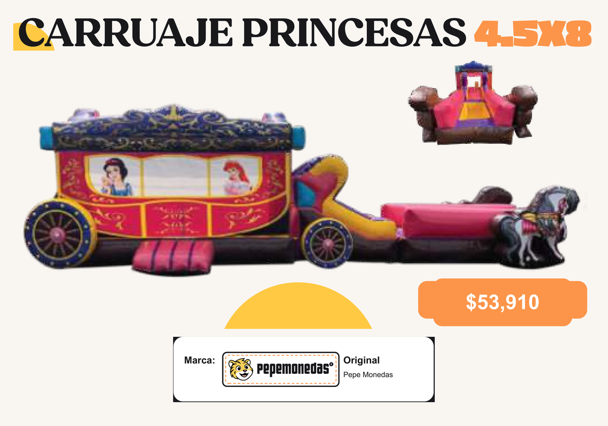 Carruaje Princesas 4.5 x 8 - Pepe Monedas