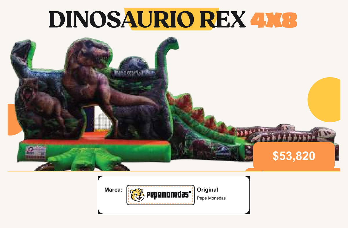 Dinosaurio Rex 4 x 8 - Pepe Monedas