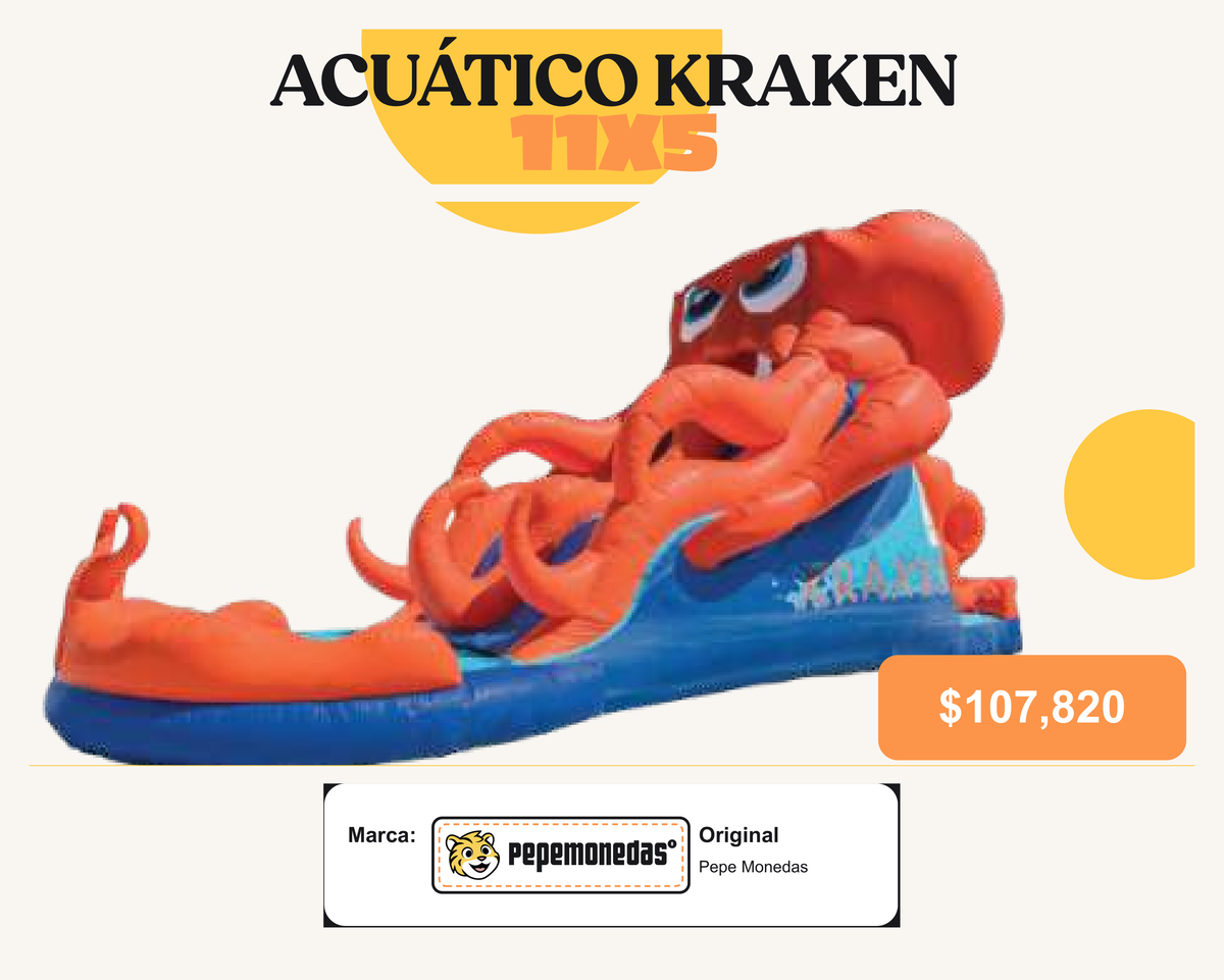 Acuático Kraken 11 x 5 - Pepe Monedas