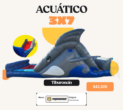Acuático 3 x 7 - Tiburoncín - Pepe Monedas