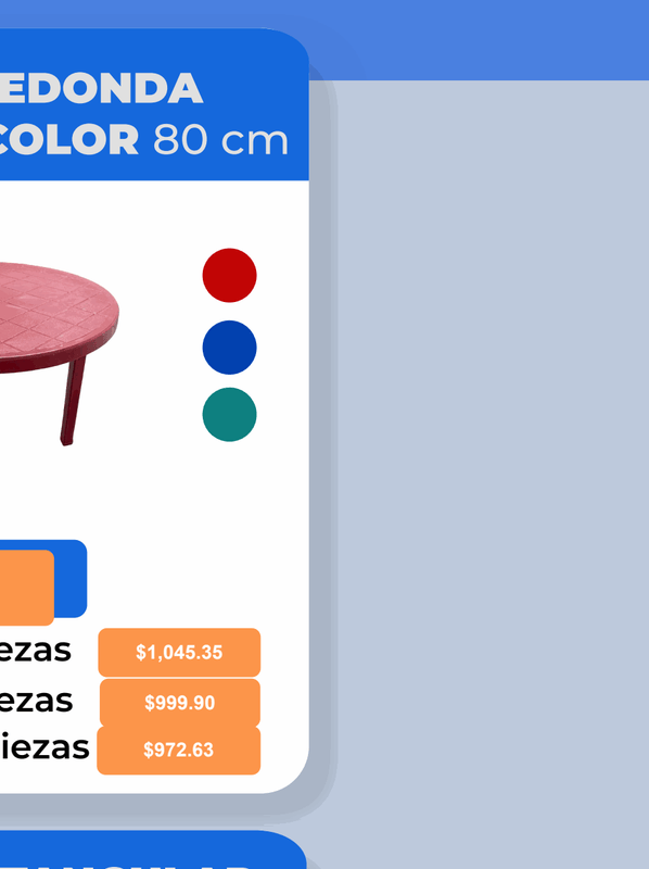 Banco Jumbo Varios Colores - Pepe Monedas