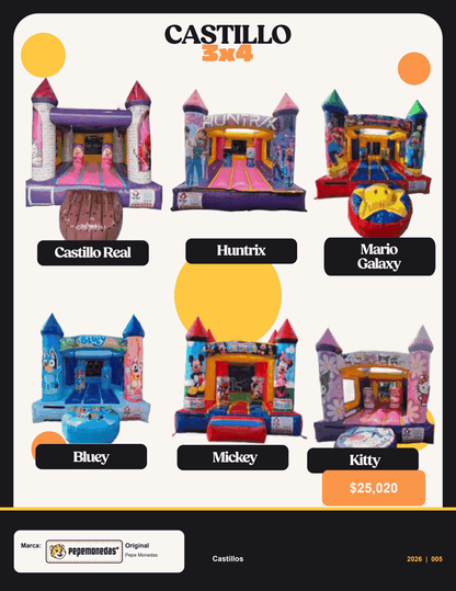Castillo Inflable 3 x 4 m - Pepe Monedas
