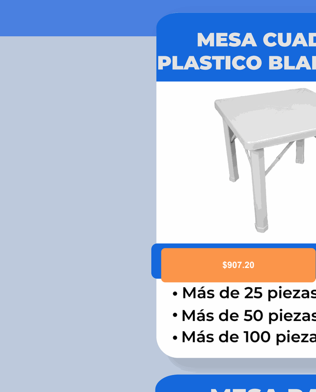 Silla Plegable Plástico Duro con Tubo Negro (Blanca, Roja, Azul) - Pepe Monedas