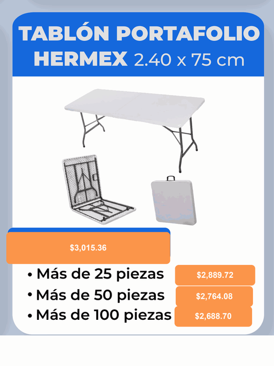 Tablón Portafolio Hermex 2.40 x 75 cm - Pepe Monedas