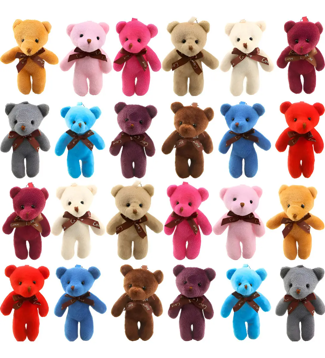 Mini osos de peluche · 11.94 cm · Paquete de 100 piezas