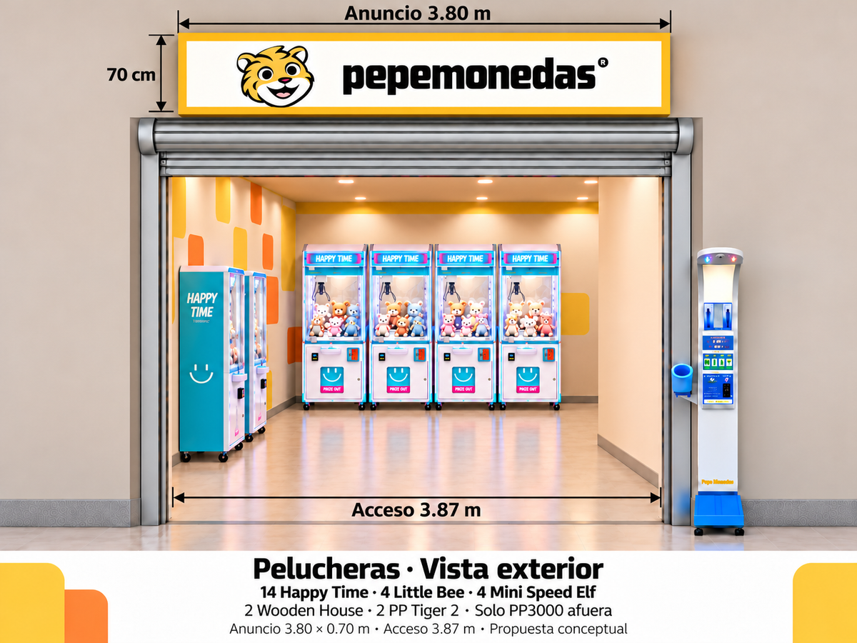 Local de caza peluches · Propuesta de fachada