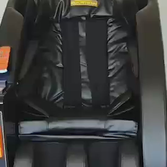 Sillón de masajes, variante negra — demostración.
