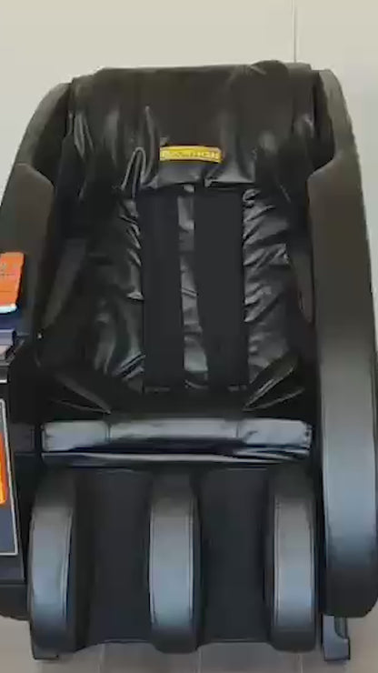Sillón de masajes, variante negra — demostración.