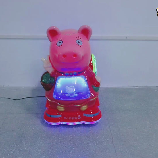 Montable "Pink Pig" (Peppa Pig) — variante roja. Pepe Monedas.