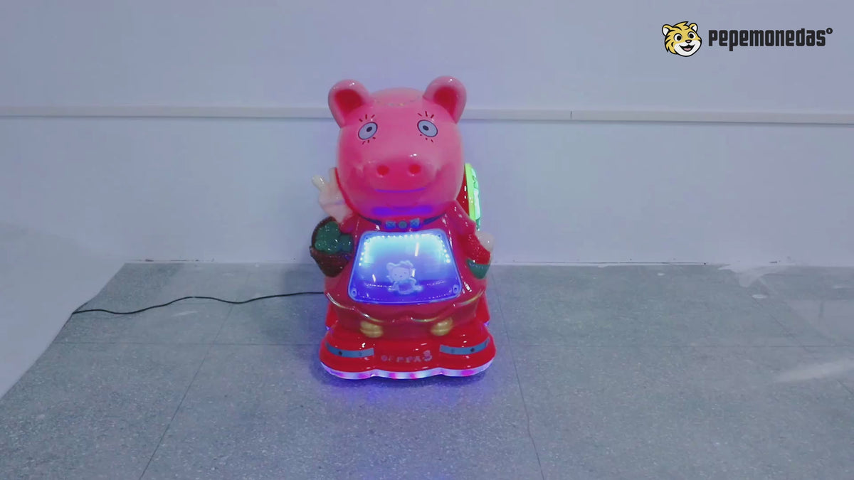 Montable "Pink Pig" (Peppa Pig) — variante roja. Pepe Monedas.