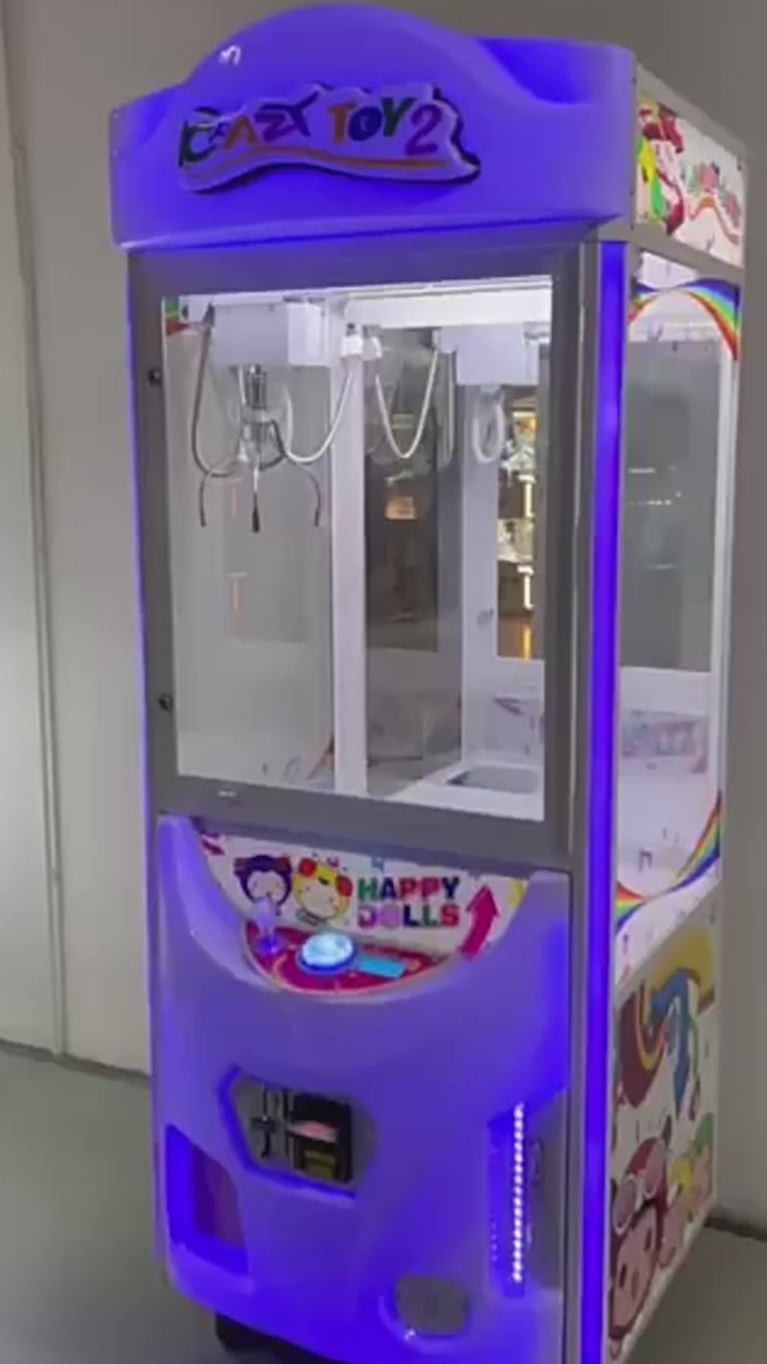 Máquina Crazy Toy 2: vistas del gabinete y funcionamiento.