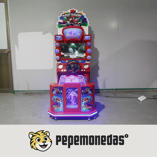 Simulador "Anti Bucket Paradise Racing Machine" — demostracion del simulador y sus controles. Pepe Monedas.