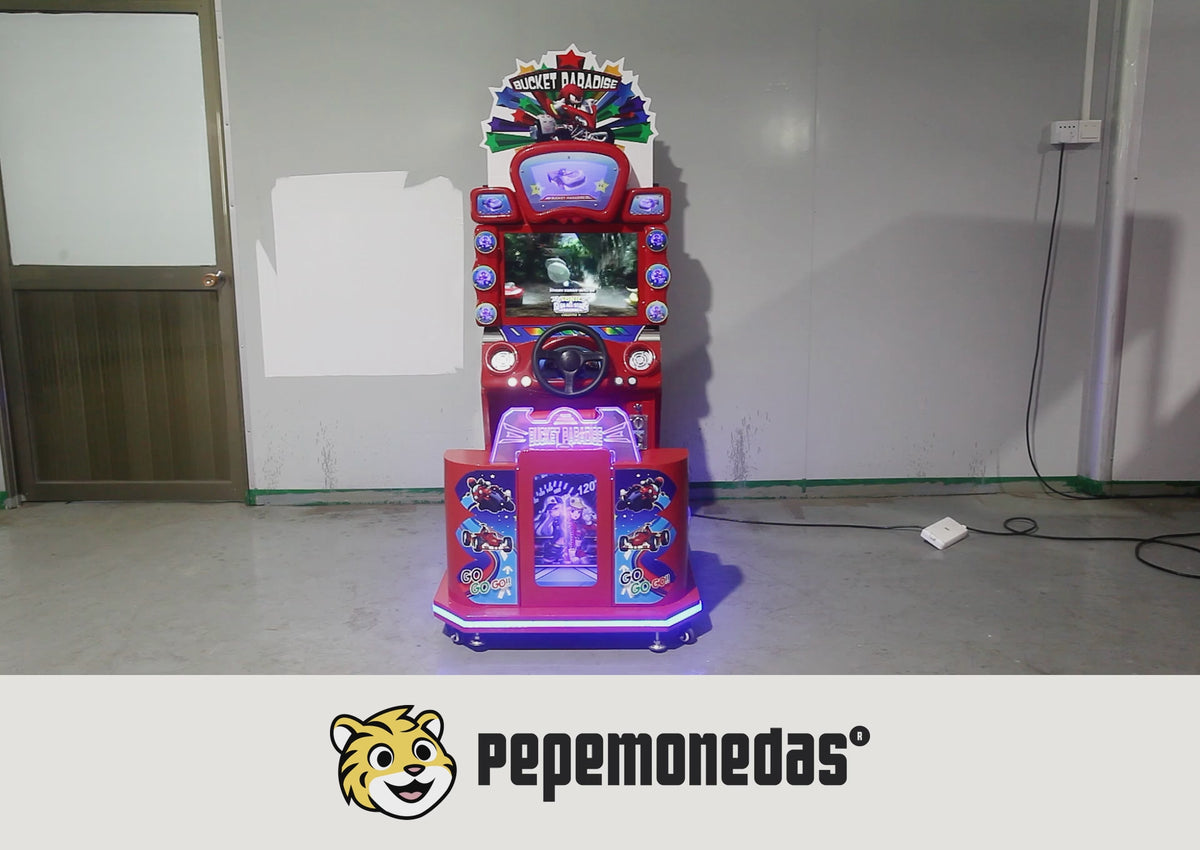 Simulador "Anti Bucket Paradise Racing Machine" — demostracion del simulador y sus controles. Pepe Monedas.