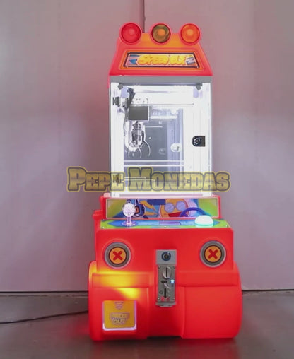 Máquina Speed Elf roja: vistas del gabinete y funcionamiento.