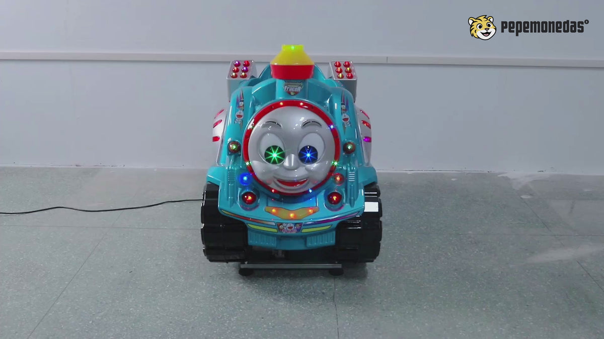 Montable "Train Thomas": demostración de funcionamiento. Pepe Monedas.